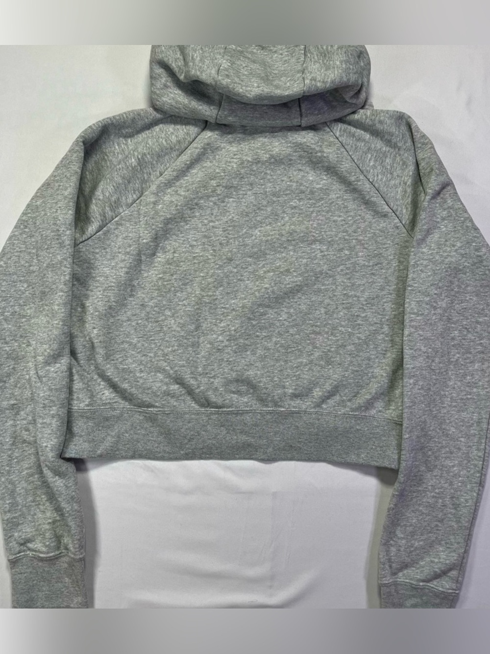 Nike Women’s Cropped Grey Hoodie Logo - Picture 2 of 4
